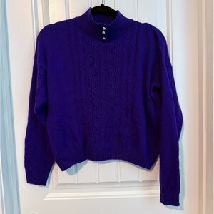 Vintage silk and wool blend Purple Sweater